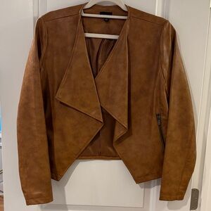 Ann Taylor Faux Tan Leather Jacket